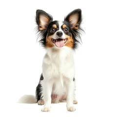 Fototapeta premium Smiling Papillon Dog Sitting