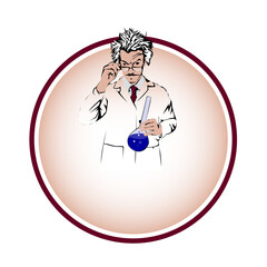 Scientist Illustration PNG