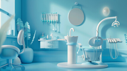 Minimalist dental clinic with modern decor
