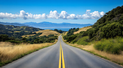 Naklejka premium Showcase beautiful drives or walks that highlight the area's landscapes and views.