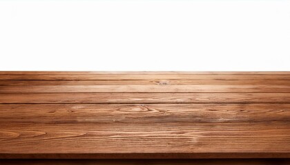 Wooden Table isolated on White Background