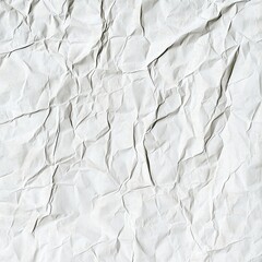 Crumpled White Paper Texture