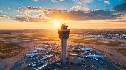 Sunset at Airport Tower