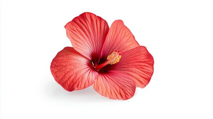 Obraz premium A red flower with a yellow center