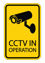 CCTV Surveillance Warning Sign Graphic Design