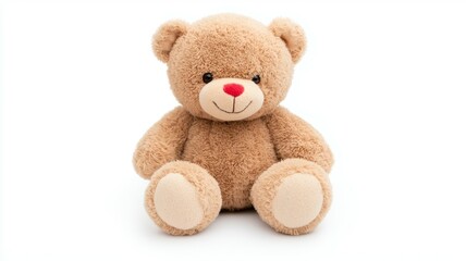 Obraz premium A teddy bear with red lips and a smile on its face