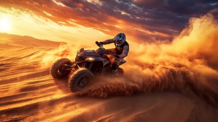 Action-packed ATV Ride at Sunset