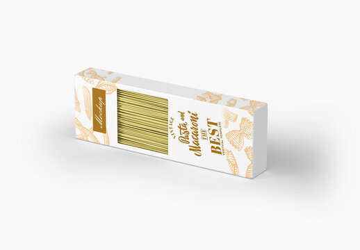 Pasta Spaghetti in Box Mockup