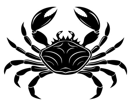 recommend clip art: Crab black silhouette vector,Beach Clipart Crab In Shell