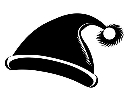 recommend clip art: Santa Hat silhouette vector,Christmas hat, Cricut file silhouettes cut file, Christmas Hat, Santa Hat, Holiday Cap Designs, Xmas Headwear, Festive Hat , Winter Headgear Collection, Santa