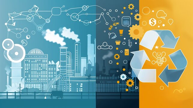 Geometric vector design the challenges of waste utilization and resource efficiency in the face of climate change