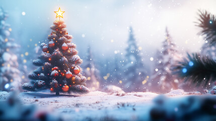 Obraz premium Cheerful Holiday Illustration with Festive Decorations