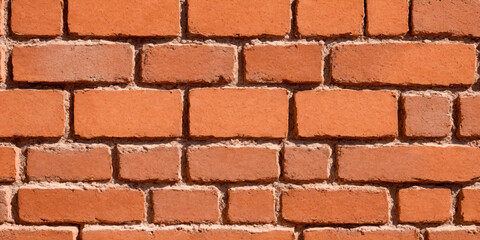 Obraz premium Background of cracked red bricks wall texture.