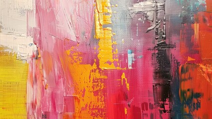 ピンクの縦線の油絵背景