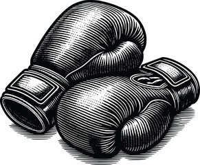 Classic Boxing Gloves Isolated on White Background - High-Quality Sports Equipment 