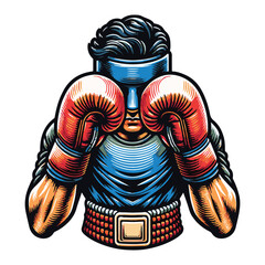 Classic Boxing Gloves Isolated on White Background - High-Quality Sports Equipment 