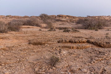 Rocky landscape of Farasan island, Saudi Arabia