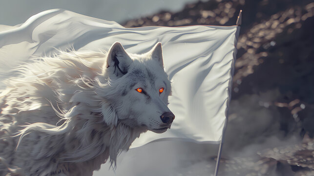 white wolf flag logo