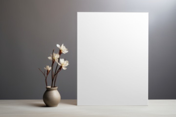 PNG canvas frame mockup, transparent design