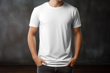 PNG men's t-shirt  mockup, transparent design