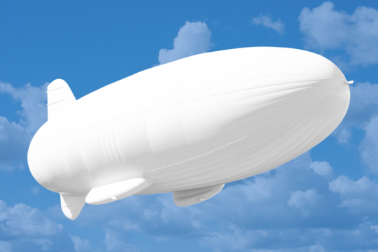 Airship zeppelin  png, transparent mockup