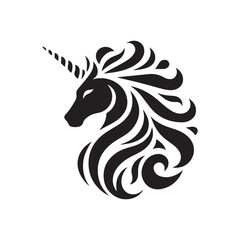 Fototapeta premium black and white tattoo of a horse. Generative AI