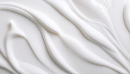 Fototapeta premium White texture of cosmetic body care cream background