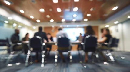 blur people in meeting room