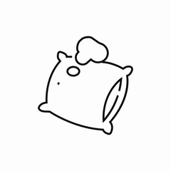 dirty pillow icon sign vector