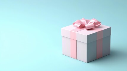 Fototapeta premium Elegant gift box, subtle pastel palette, smooth finish, 3D design