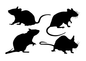 Mouse Silhouette Vector Illustration
