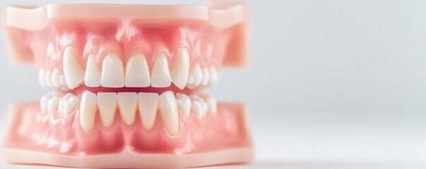 Obraz premium Macro shot of inflamed gums, pain, dental ache