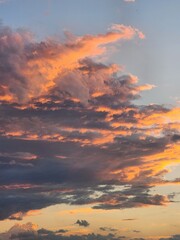 sunset in the clouds