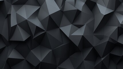 Obraz premium Black abstract 3D polygon shapes, modern design background