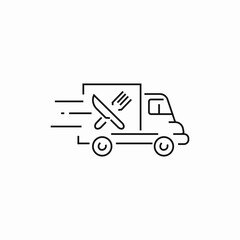 delivery fast truck icon sign vector
