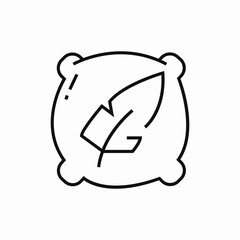 feather pillow icon sign vector