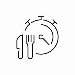 food time icon sign vector