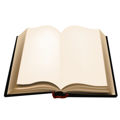 Old open book