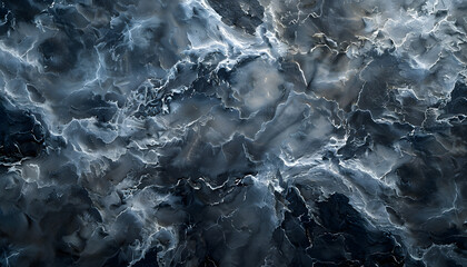 Obraz premium Abstract dark blue ocean waves, swirling with white foam, creating a dramatic and dynamic pattern.