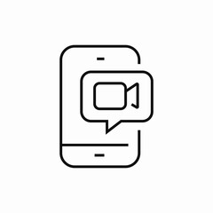 app video call icon sign vector