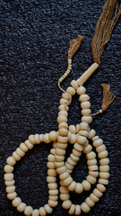 Close up of prayer beads
