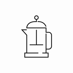 french press icon sign vector