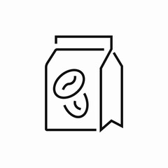 freshly roasted coffee beans icon sign vector