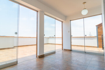 mamparas de terraza con vista externa