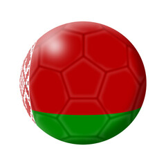 Fototapeta premium Belarus soccer ball football with clipping path