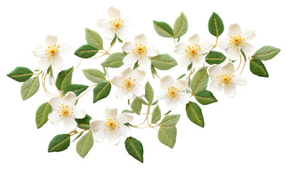 Obraz premium PNG Jasmine in embroidery style flower plant petal.