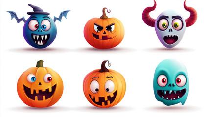 Naklejka premium Halloween characters.