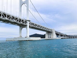 Fototapeta premium Outdoor Photo Scenic Bridge Ocean Landscape
