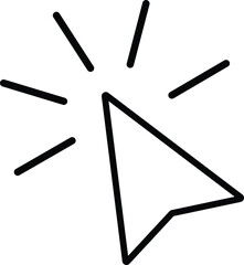 illustration of a black and white icon click icon cursor icon