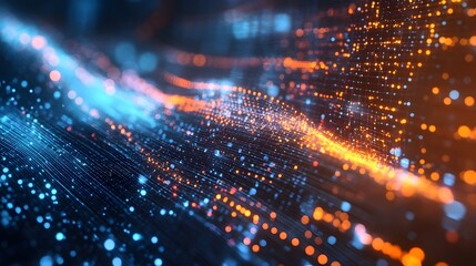 Obraz premium Abstract technology big data background concept.